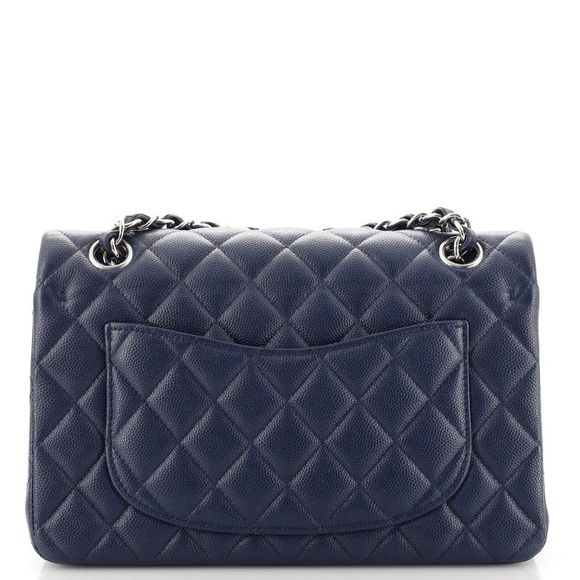 Chanel Classic Double Flap Bag Quilted Caviar Small Blue - Picture 3 of 7